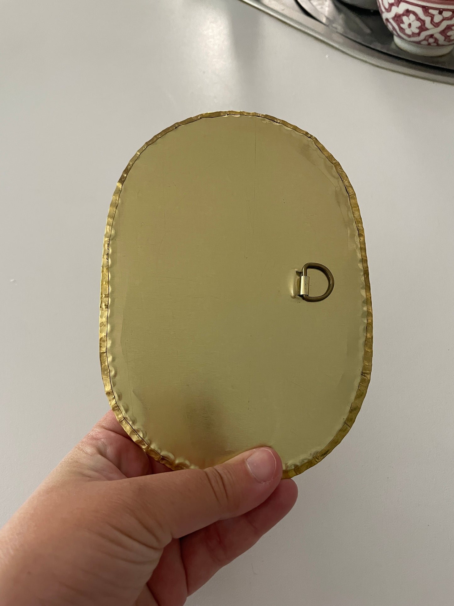 Lot de 3 Miroirs Ovales en Laiton Doré | Décoration Murale | 15 cm