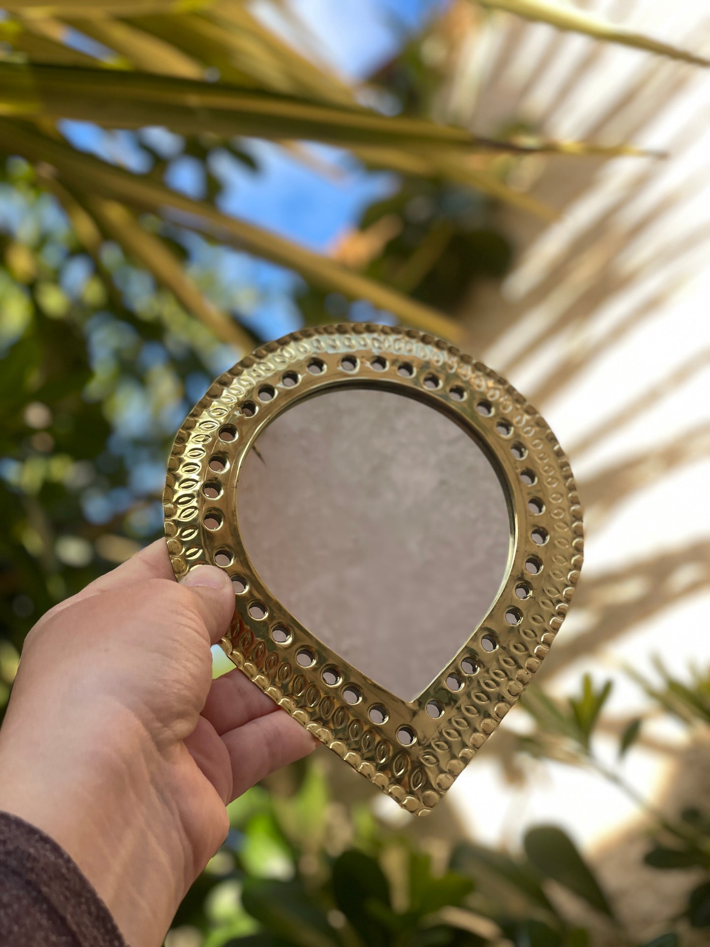 Miroir Goutte 17 cm en Laiton Doré – Décoration Murale originale