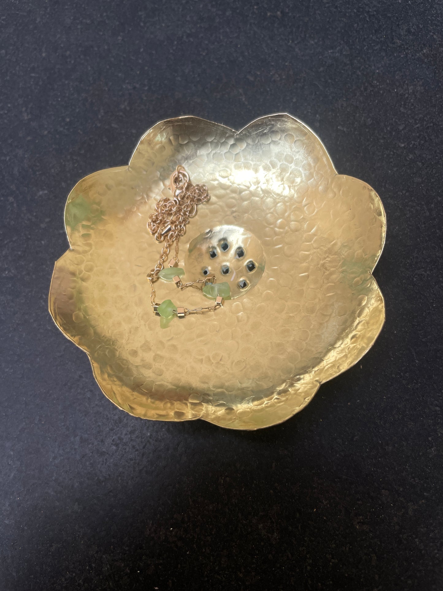 Porte-Savon Fleur en Laiton -  Doré 9,5 cm - Fabriqué à la main