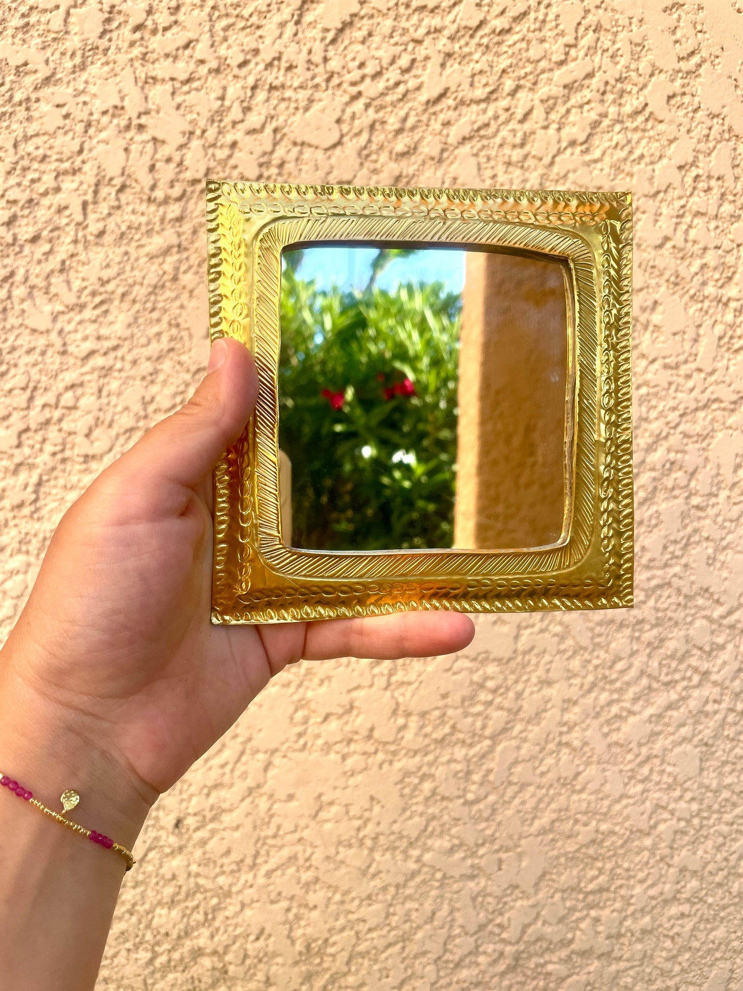 miroir carre artisanat marocain laiton
