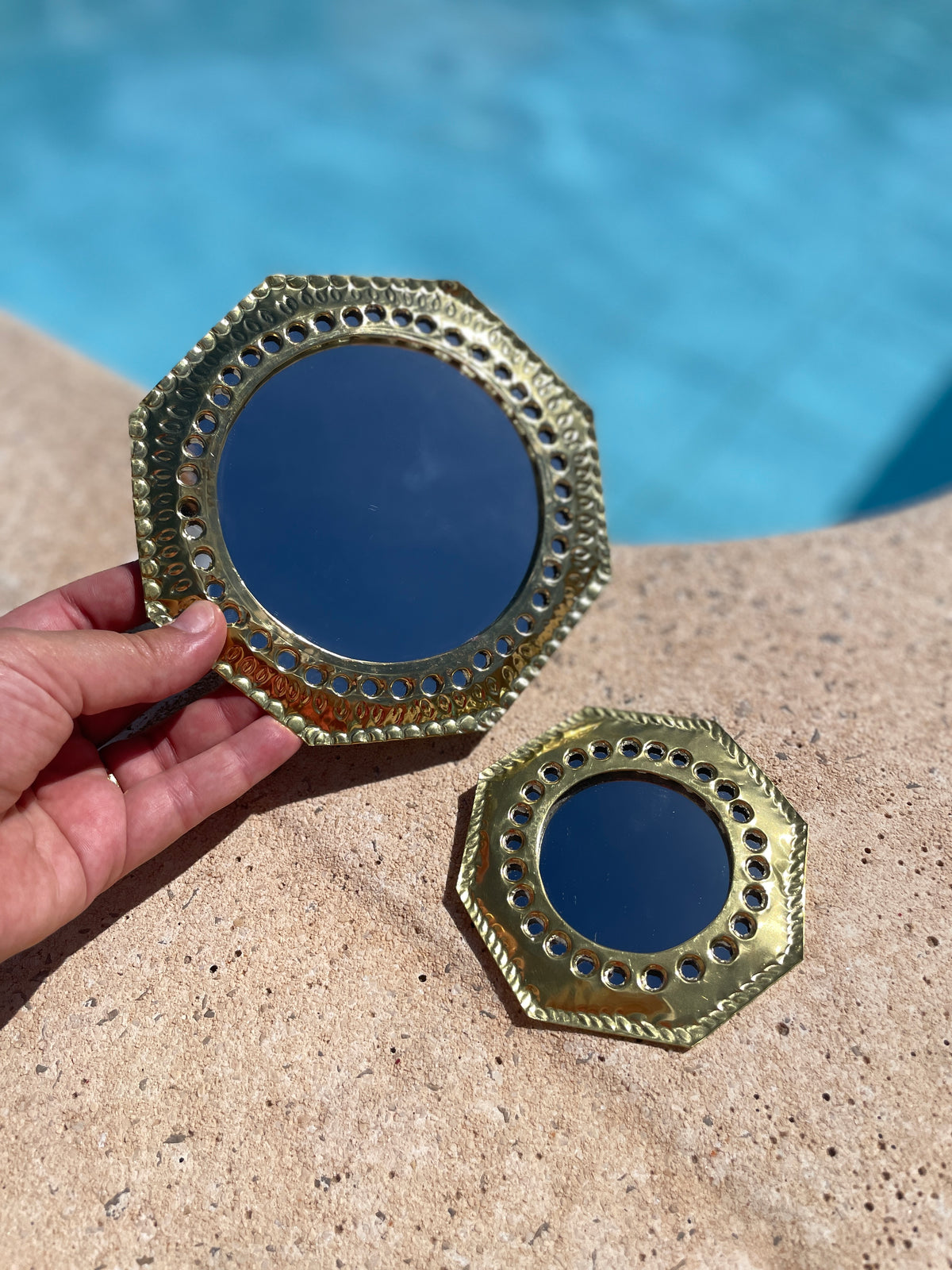 miroir octogonal style contemporain