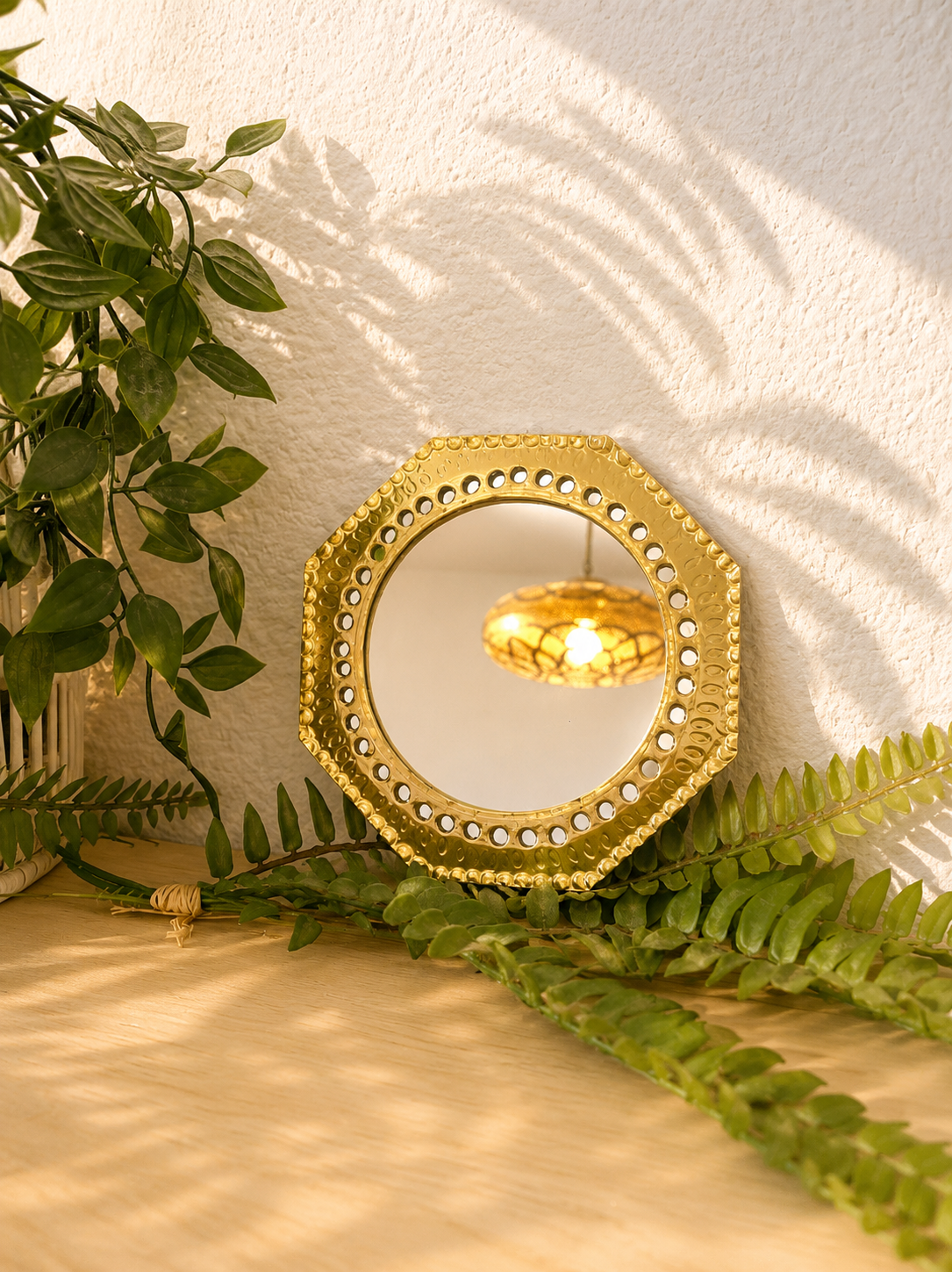 miroir octogonal style contemporain